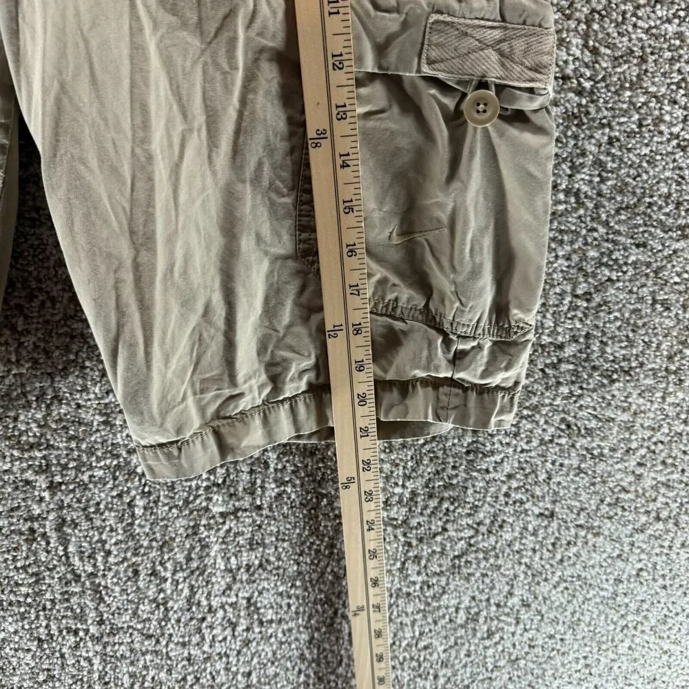 Nike Shorts Mens Medium Tan Cargo The Athletic Department Adjustable Waist Adult